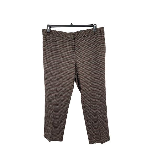 Amanda + Chelsea pants Alex Modern Fit ankle herringbone brown 20W - Picture 2 of 5